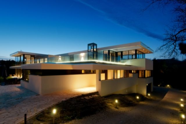 AG architecten luxe villa entree